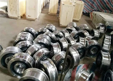 50 T Crane End Carriage Wheel مع ZG55 Wheel Materail Pakced في حالة الخشب الرقائقي